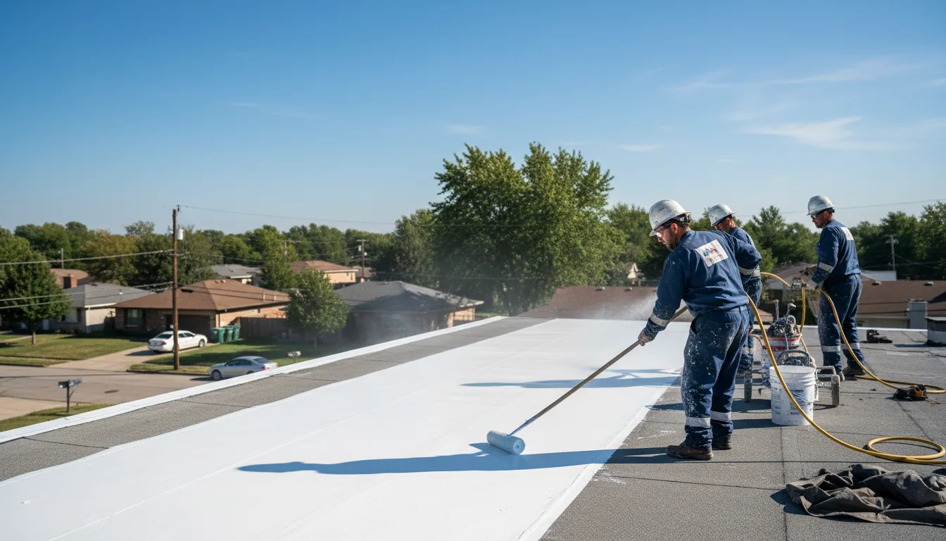 Commercial roof coating in Campus, IL near me